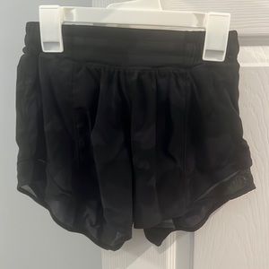 black camo lululemon shorts